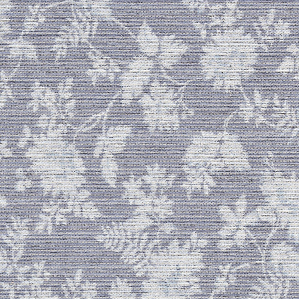 2' X 4' Grey Floral Washable Area Rug