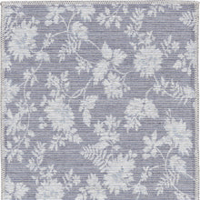 2' X 4' Grey Floral Washable Area Rug