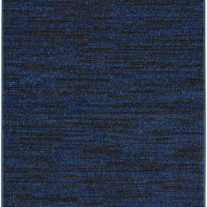 2' X 4' Midnight Blue Non Skid Indoor Outdoor Runner Rug
