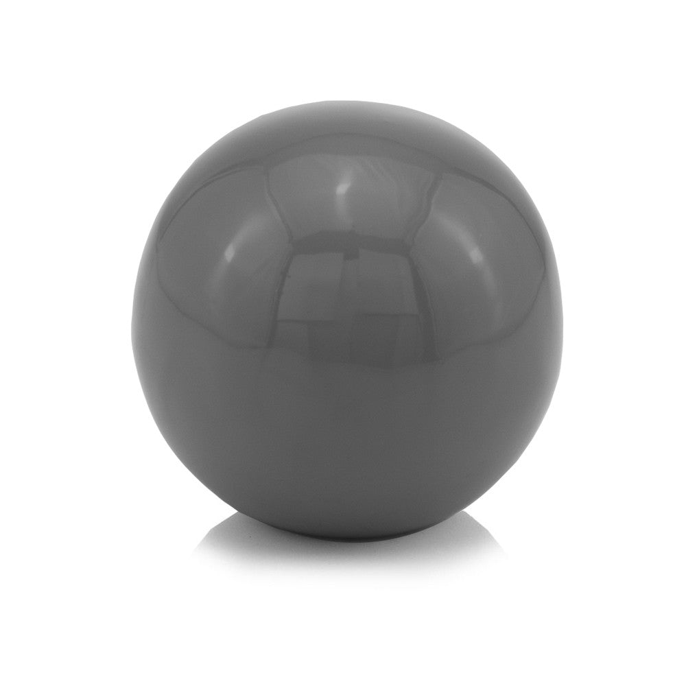 4" Gray Metal Decorative Orb