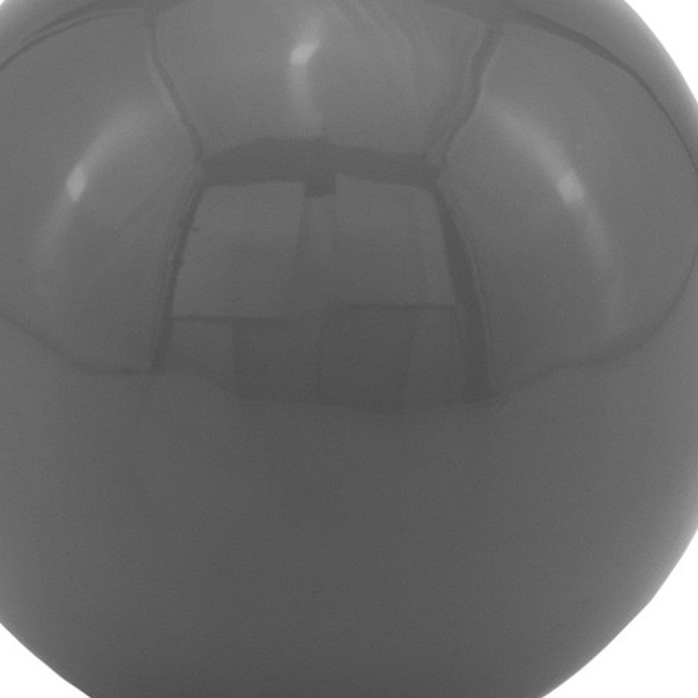4" Gray Metal Decorative Orb
