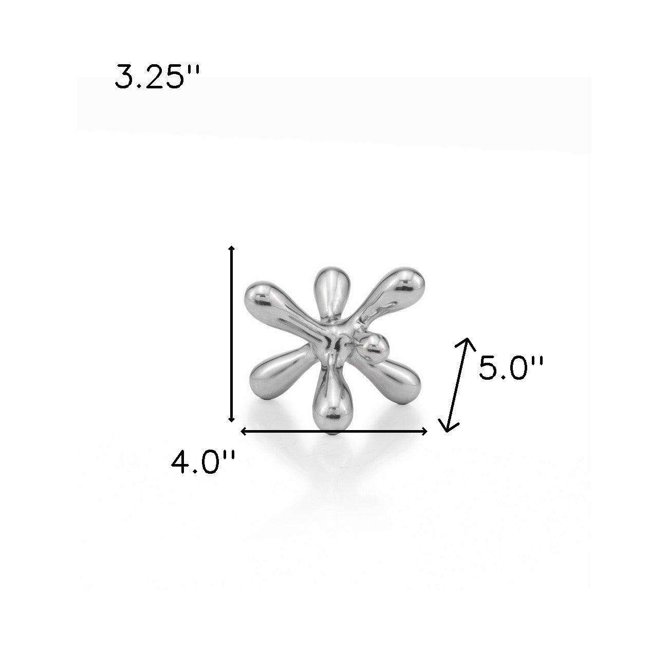 3" Silver Metal Decorative Jack