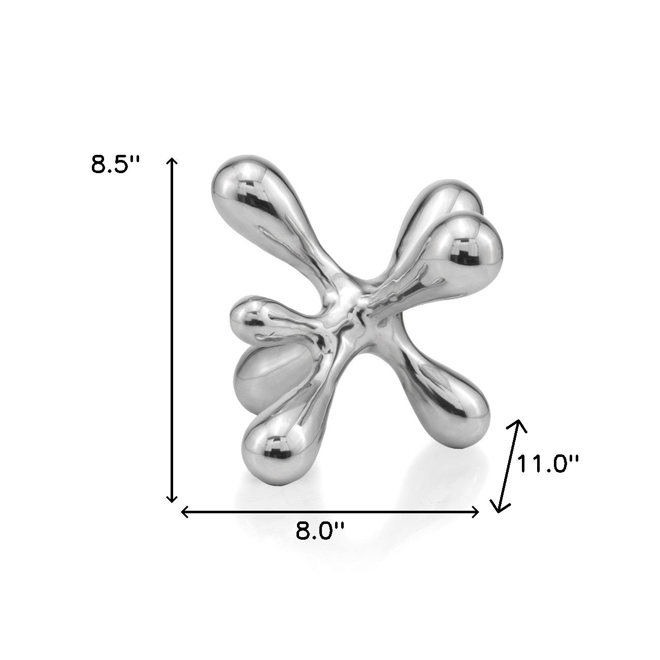 9" Silver Metal Decorative Jack