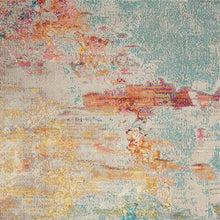 5' X 7' Sealife Abstract Power Loom Non Skid Area Rug