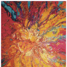 5' X 7' Cayenne Abstract Power Loom Non Skid Area Rug