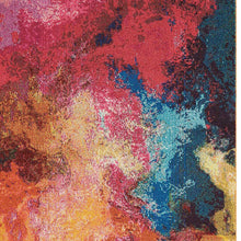 Palette Abstract Power Loom Non Skid Area Rug - 5' x 7'