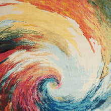 5' X 7' Wave Abstract Power Loom Non Skid Area Rug