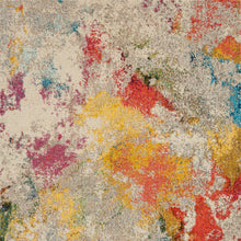 5' X 7' Ivory Abstract Power Loom Non Skid Area Rug