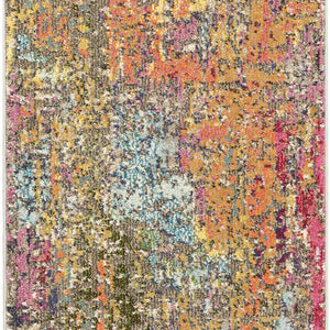 2' X 6' Sunset Abstract Power Loom Non Skid Area Rug