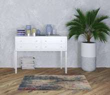 3' X 5' Multicolor Abstract Power Loom Non Skid Area Rug