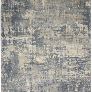 4' X 6' Grey And Beige Abstract Power Loom Non Skid Area Rug