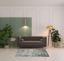 4' X 6' Grey And Beige Abstract Power Loom Non Skid Area Rug