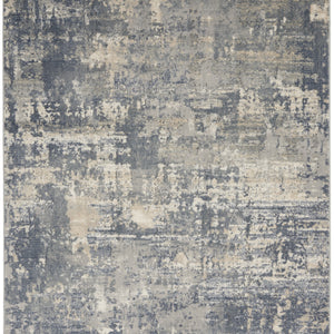 5' X 7' Grey And Beige Abstract Power Loom Non Skid Area Rug
