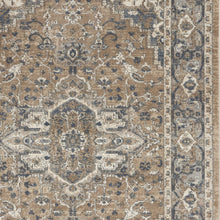 4' X 6' Beige And Grey Oriental Power Loom Non Skid Area Rug