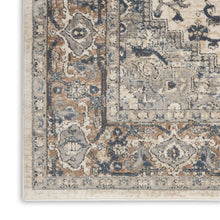 Ivory And Grey Oriental Non Skid Area Rug 2' X 4'