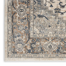 3' X 5' Ivory And Grey Oriental Power Loom Non Skid Area Rug
