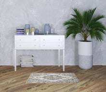 2' X 4' Grey And Light Blue Oriental Power Loom Non Skid Area Rug