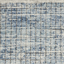 3' X 5' Blue Abstract Power Loom Distressed Non Skid Area Rug