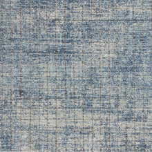 4' X 6' Blue Abstract Power Loom Distressed Non Skid Area Rug