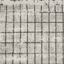 2' X 4' Ivory And Grey Abstract Power Loom Distressed Non Skid Area Rug