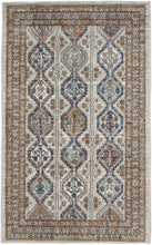 3' X 5' Grey Southwestern Power Loom Non Skid Area Rug