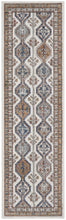 2' X 8' Ivory Southwestern Power Loom Non Skid Runner Rug