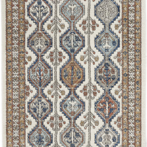 3' X 5' Ivory Southwestern Power Loom Non Skid Area Rug