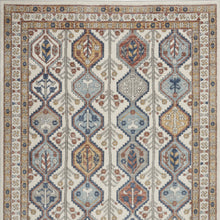 4' X 6' Ivory Southwestern Power Loom Non Skid Area Rug
