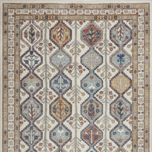 5' X 7' Ivory Southwestern Power Loom Non Skid Area Rug