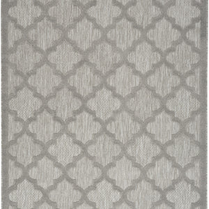 4' X 6' Silver Grey Ikat Indoor Outdoor Area Rug