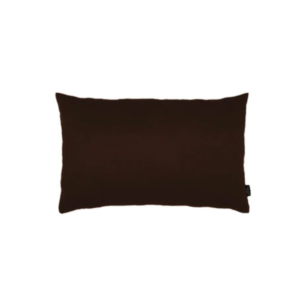 Set Of Two 12" X 20" Brown Zippered Polyester Lumbar Pillow Cover