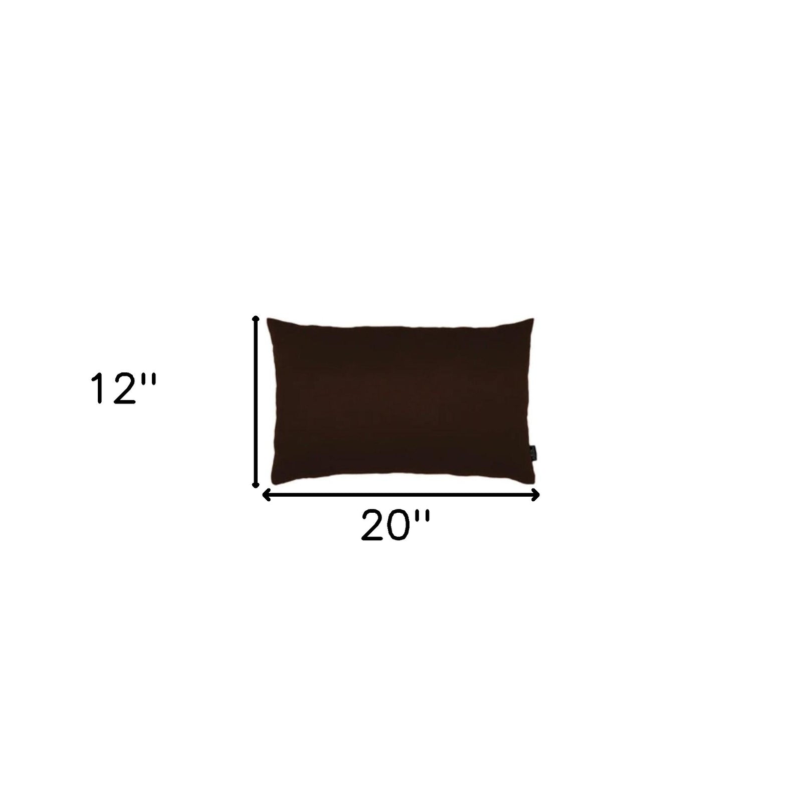 Set Of Two 12" X 20" Brown Zippered Polyester Lumbar Pillow Cover