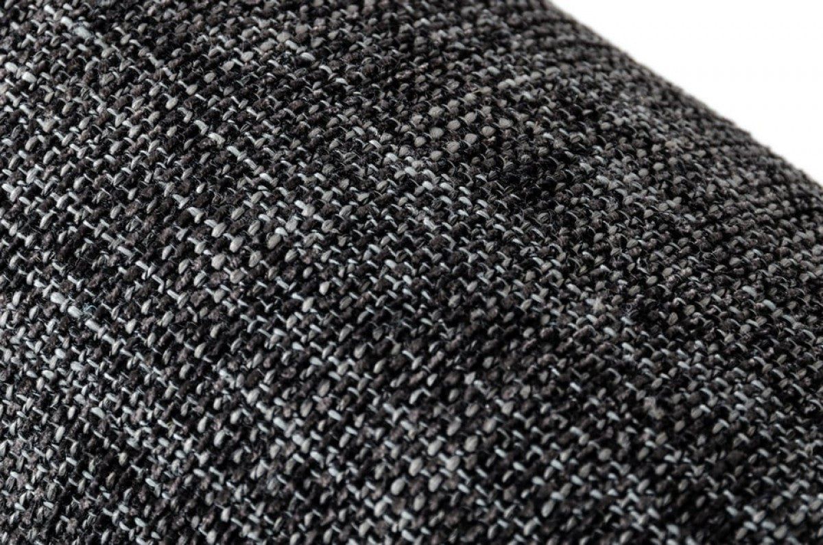 Compact Grey Fabric And Walnut Veneer Loveseat 44"