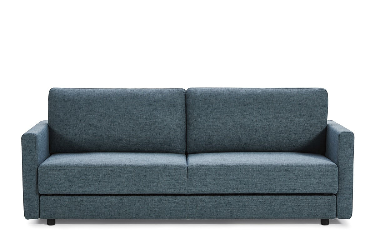 Long Arm 88" Blue Green Sofa Bed With Storage Space