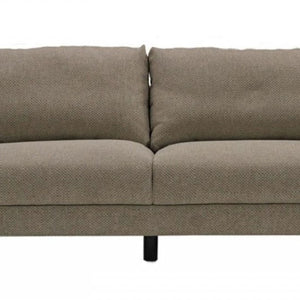 Contemporary 84" Tan Sofa With Two Cushions