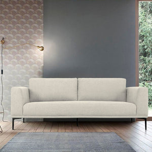 Modern 87" Light Beige Sofa With Removable Cushions