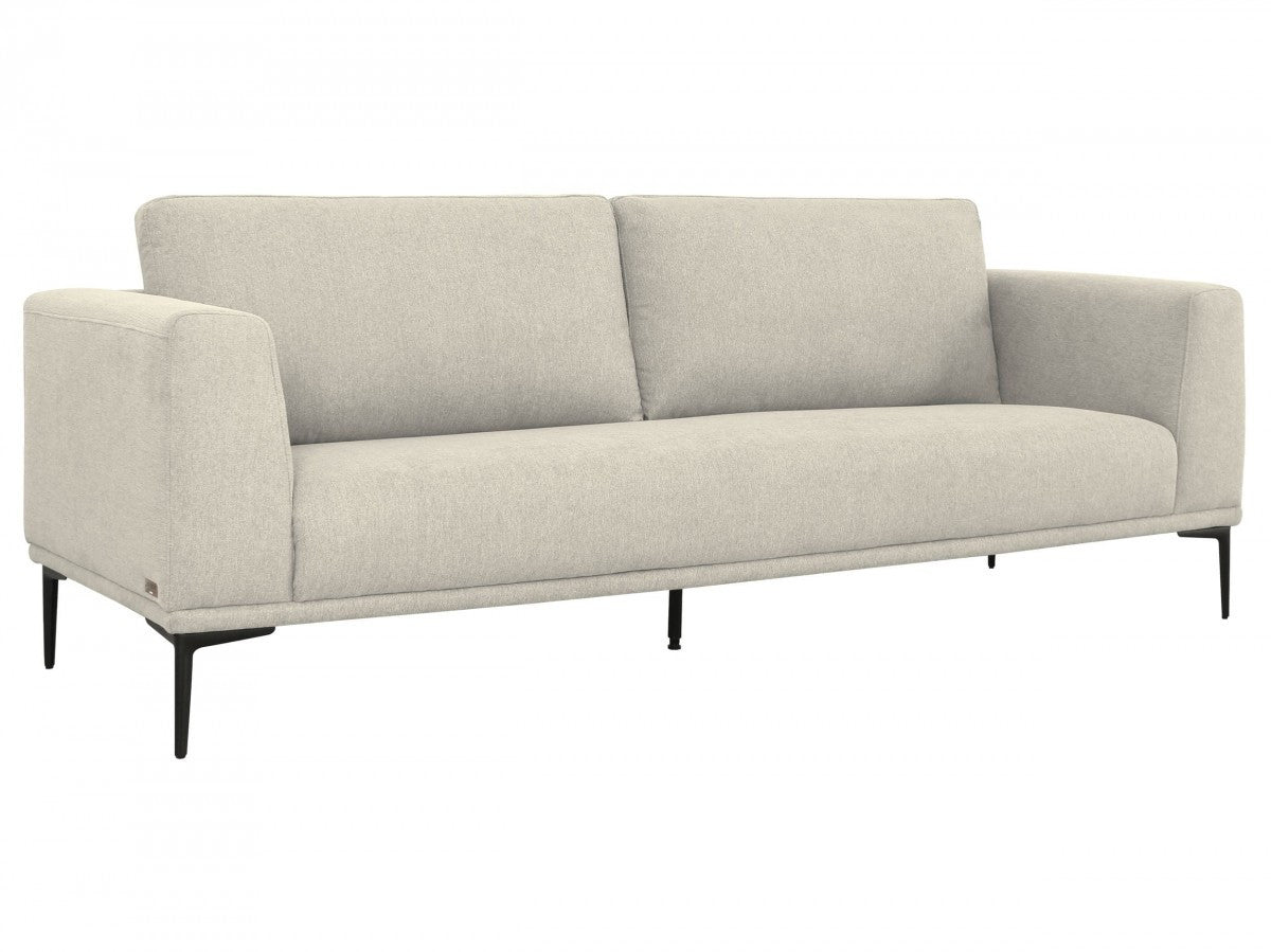 Modern 87" Light Beige Sofa With Removable Cushions