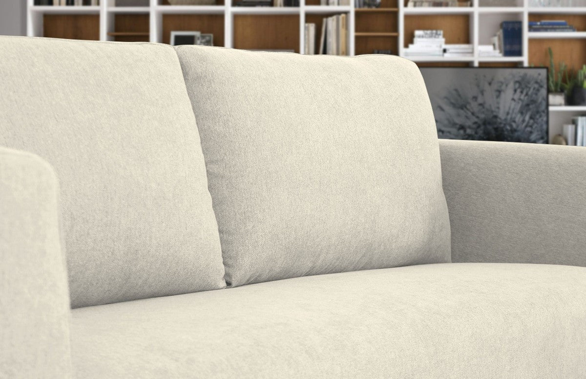 Modern 87" Light Beige Sofa With Removable Cushions