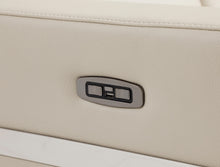 Beige Italian Leather and Stainless Reclining Love Seat 65