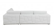 White Italian Leather Modular L Shaped Two Piece Corner Sectional