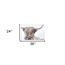 Highland Cow White Picture Frame Photograph Wall Art
