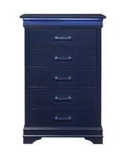 Blue Solid Wood Five Drawer Chest with LED Lighting 16