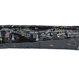 Cojín decorativo lumbar Black Bend Nighttime Skyline de 45"