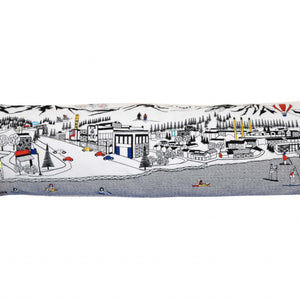 45" White Bend Daylight Skyline Lumbar Decorative Pillow