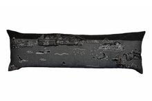 Cojín decorativo lumbar de 45 pulgadas con horizonte nocturno de Hawái, color negro