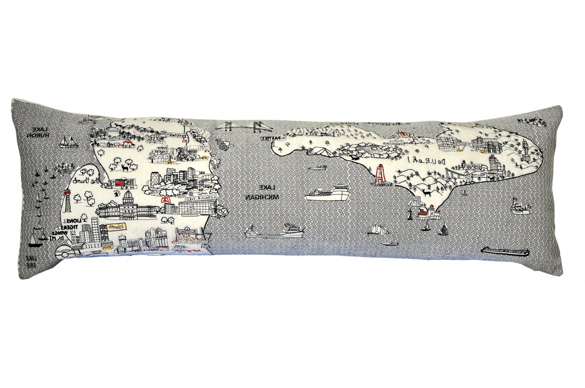 Cojín decorativo lumbar de 45 pulgadas con luz diurna blanca de Michigan