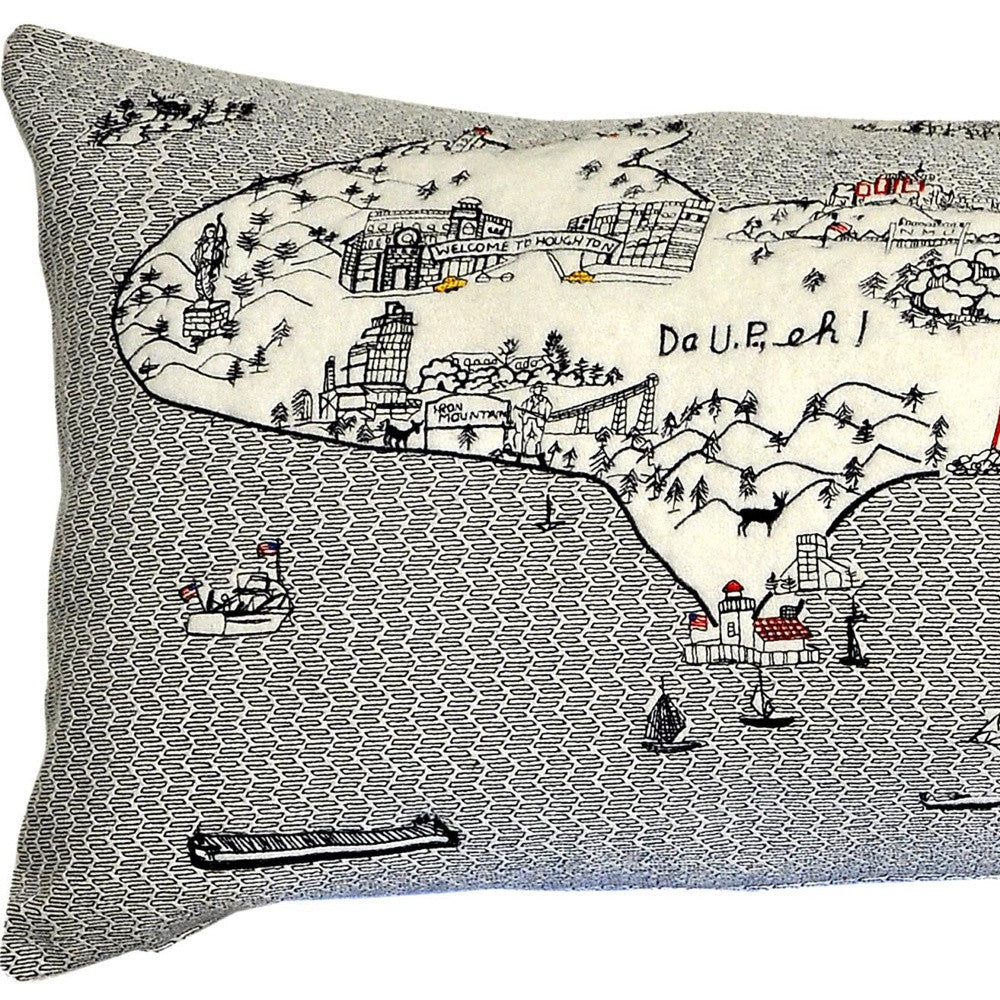 Cojín decorativo lumbar de 45 pulgadas con luz diurna blanca de Michigan