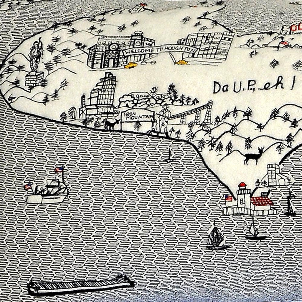 Cojín decorativo lumbar de 45 pulgadas con luz diurna blanca de Michigan