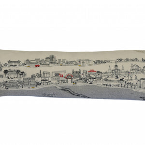45" White New Orleans Daylight Skyline Lumbar Decorative Pillow