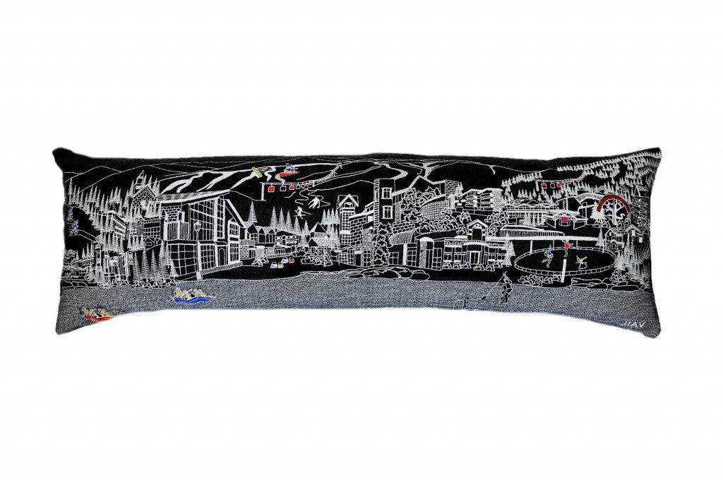 45" BlackVail Nighttime Skyline Lumbar Decorative Pillow
